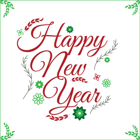 Happy new year 2021 greeting card and wallpaper with flower styleのイラスト素材