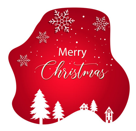 Merry Christmas wallpaper and greeting cardのイラスト素材