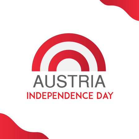 Austria Independence Day With Flag Or 26 October National Dayのイラスト素材