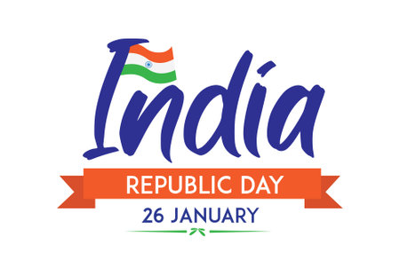 Republic day of India and 26 January a India day background
with flagのイラスト素材