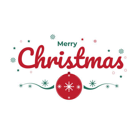 Merry Christmas wallpaper with balls, Christmas card, Xmas, Santa festivalのイラスト素材