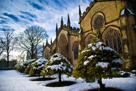 one of englands biggest churches - with 5 aisles, only two wings shy of being a cathedralの写真素材