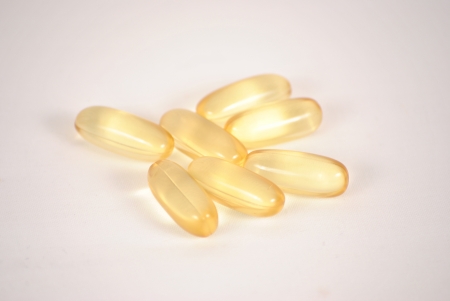 cod liver oil capsulesの写真素材
