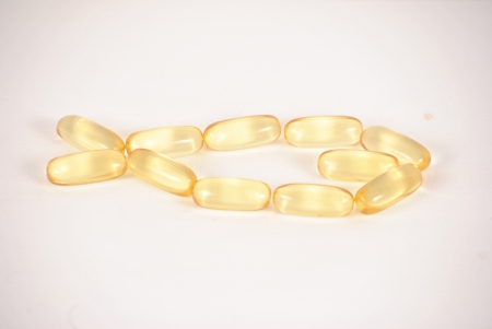cod liver oil capsulesの写真素材