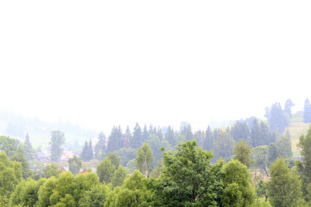 Summer landscape with beautiful mountainsの写真素材