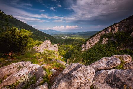Mountains view. Loutra Loutrakiouの写真素材