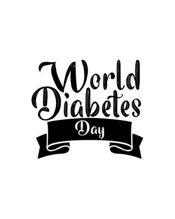 world diabetes day. Hand drawn typography poster design. Premium Vector.のイラスト素材
