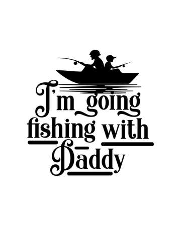 i am going with daddy. Hand drawn typography poster design. Premium Vector.のイラスト素材