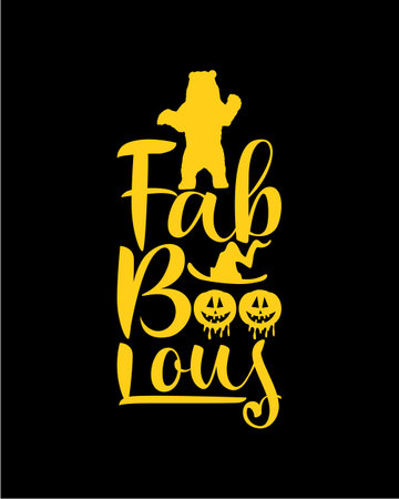 Fab boo lous. typography poster design. Premium Vector.のイラスト素材