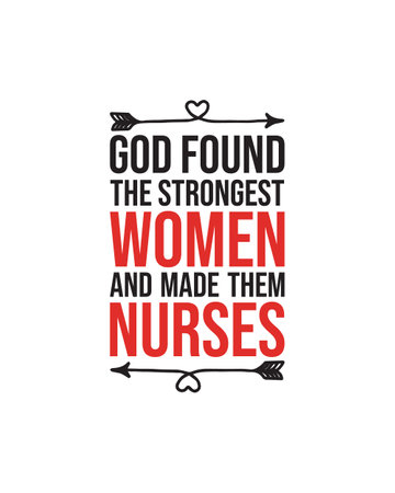 Nurse hand drawn typography poster design. Premium Vector.のイラスト素材