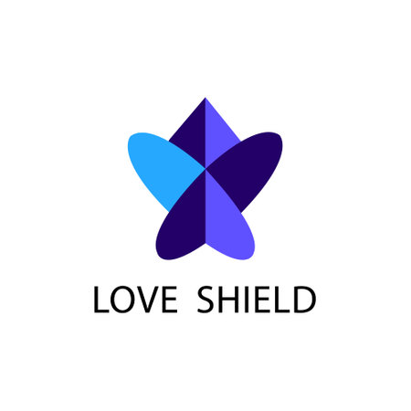 Love Shield Logo Template.のイラスト素材