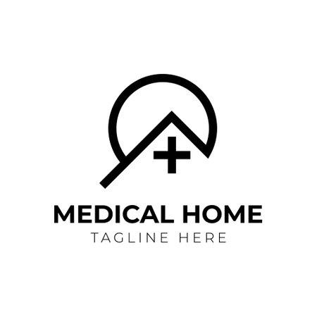 Creative-minimal-Medical-Home-Logo-design-templateのイラスト素材