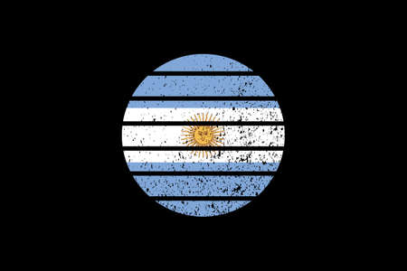 Grunge Style Flag of the Argentina. It will be used t-shirt graphics, print, poster and Background.のイラスト素材