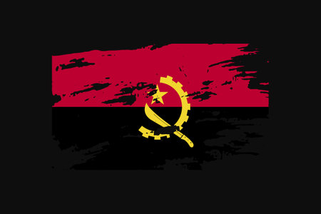 Grunge Style Flag of the Angola03. It will be used t-shirt graphics, print, poster and Background.のイラスト素材