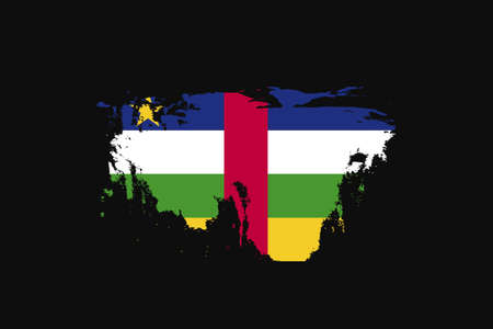 Grunge Style Flag of the Central African Republi. It will be used t-shirt graphics, print, poster and Background.のイラスト素材