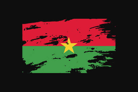 Grunge Style Flag of the Burkina Faso. It will be used t-shirt graphics, print, poster and Background.のイラスト素材