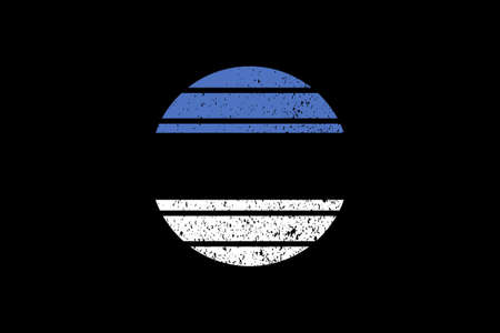 Grunge Style Flag of the Estonia. It will be used t-shirt graphics, print, poster and Background.のイラスト素材