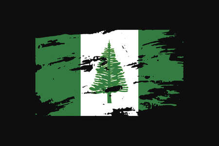 Grunge Style Flag of the Norfolk Island. It will be used t-shirt graphics, print, poster and Background.のイラスト素材
