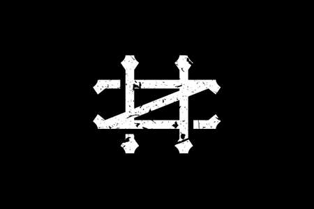 Vintage Initial Letters HZ Logo. This logo creatively incorporates antique monogram typeface. It will be suitable for Royalty, Boutique, Hotel, Heraldic, fashion.のイラスト素材