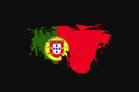 Grunge Style Flag of the Portugal. It will be used t-shirt graphics, print, poster and Background.のイラスト素材