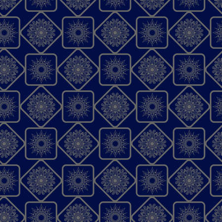 Mandala Seamless Pattern Design . Vector Illustration.のイラスト素材