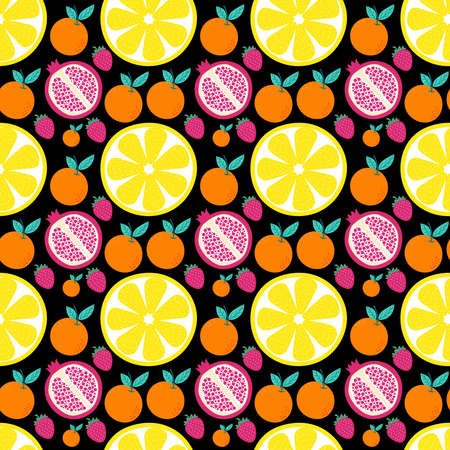 Lemon Seamless Pattern Design . Vector Illustration.