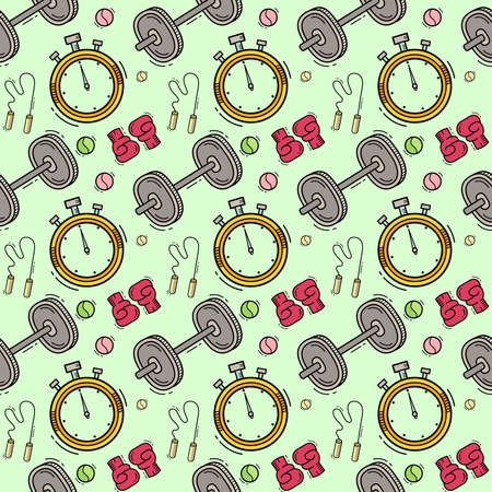 sports Seamless Pattern Design . Vector Illustration.のイラスト素材