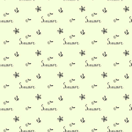 Summer Seamless Pattern Design. Vector Illustration.のイラスト素材