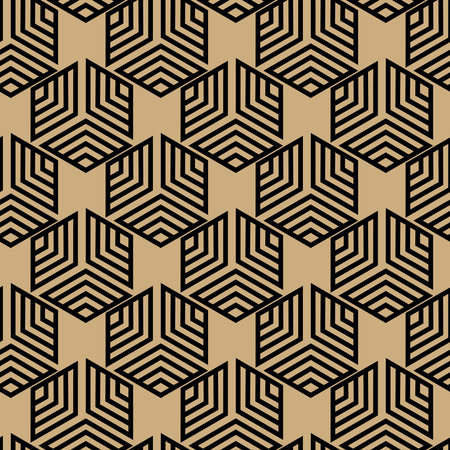 Geometric Seamless Pattern Design. Vector illustrationのイラスト素材