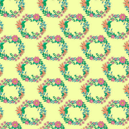 Flower Seamless Pattern Design. Vector illustrationの写真素材
