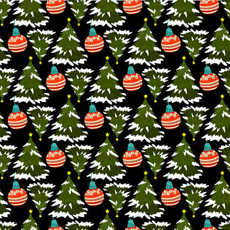 Christmas Seamless Pattern Design. Vector illustrationのイラスト素材