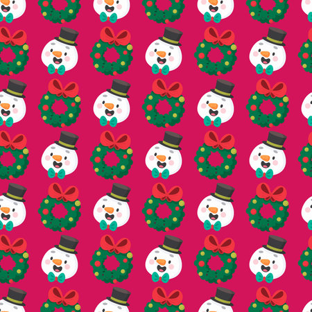 Christmas Seamless Pattern Design. Vector illustrationのイラスト素材