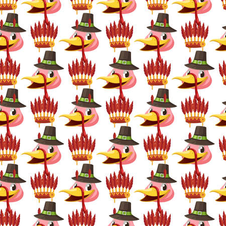 Thanksgiving Seamless Pattern Design. Vector illustrationのイラスト素材