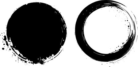 Vector grunge circle set. Grunge background. Design element.のイラスト素材