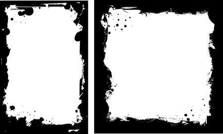 Set of grunge frames. Grunge design elements. Vector illustration.のイラスト素材