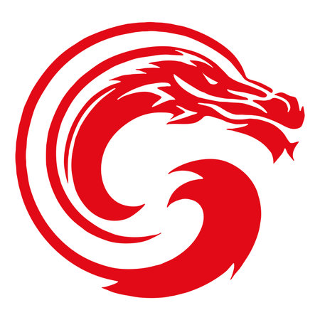 Dragon head on a white background. Symbol of the Chinese zodiac.のイラスト素材