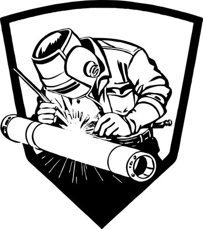 Welder.Mascot Templates.Vector illustration ready for vinyl cutting.のイラスト素材