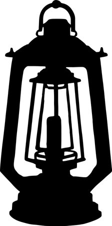 Lantern Silhouette. Vector Illustration Isolated on White Backgroundのイラスト素材