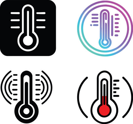 thermometer icon isolated on white background. Thermometer icon.のイラスト素材