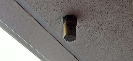 Ventilation system on the ceiling of the room.の写真素材