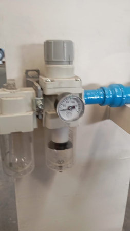 Pressure gauge for measuring pressure and oxygen in the water supply system.の写真素材