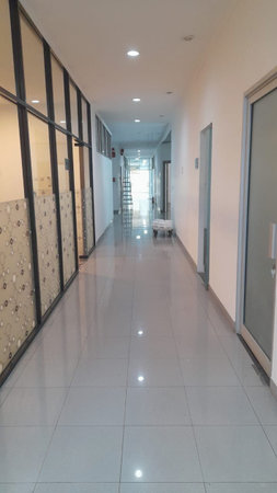 Interior of a corridor in a modern office building. Nobody insideの写真素材