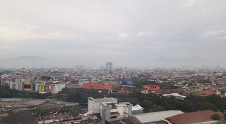 Panoramic view of Kathmandu city, Nepal. Kathmandu is the capital of Nepal.の写真素材