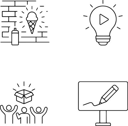 creative ideas design, vector illustration eps10 graphic in black and whiteのイラスト素材