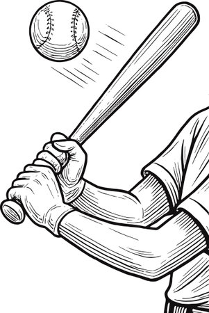 Baseball Player.Mascot illustration ready for vinyl cutting.のイラスト素材
