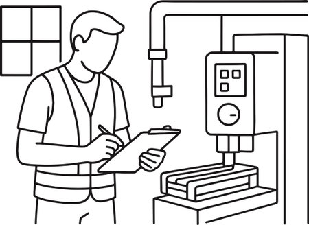 d printer line art vector illustration.
