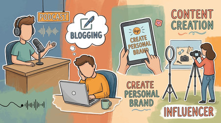 Cinema concept with cartoon people watching movie on tablet pc and holding a microphone.のイラスト素材