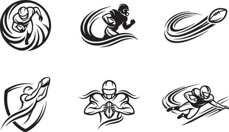 Racing.Vector illustration ready for vinyl cutting. Set of vinyl stickers.のイラスト素材