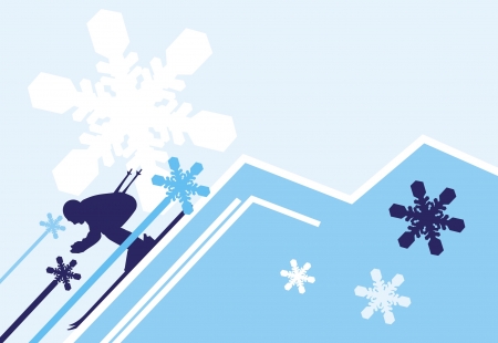 Skiingのイラスト素材