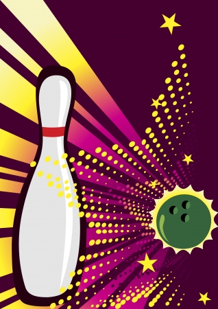 Banner for bowling clubsのイラスト素材